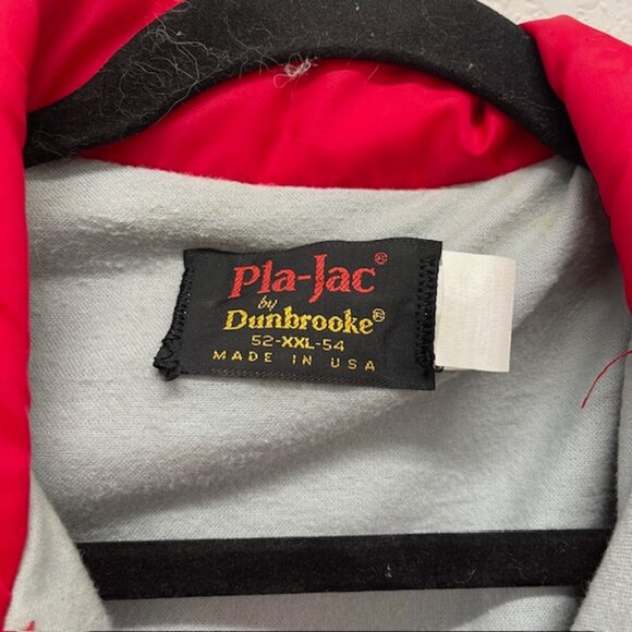 Pla-Jac by Dunbrooke Fleece Lined Red Made In USA Size XXL 52 Windbreaker Jacket - Picture 2 of 10